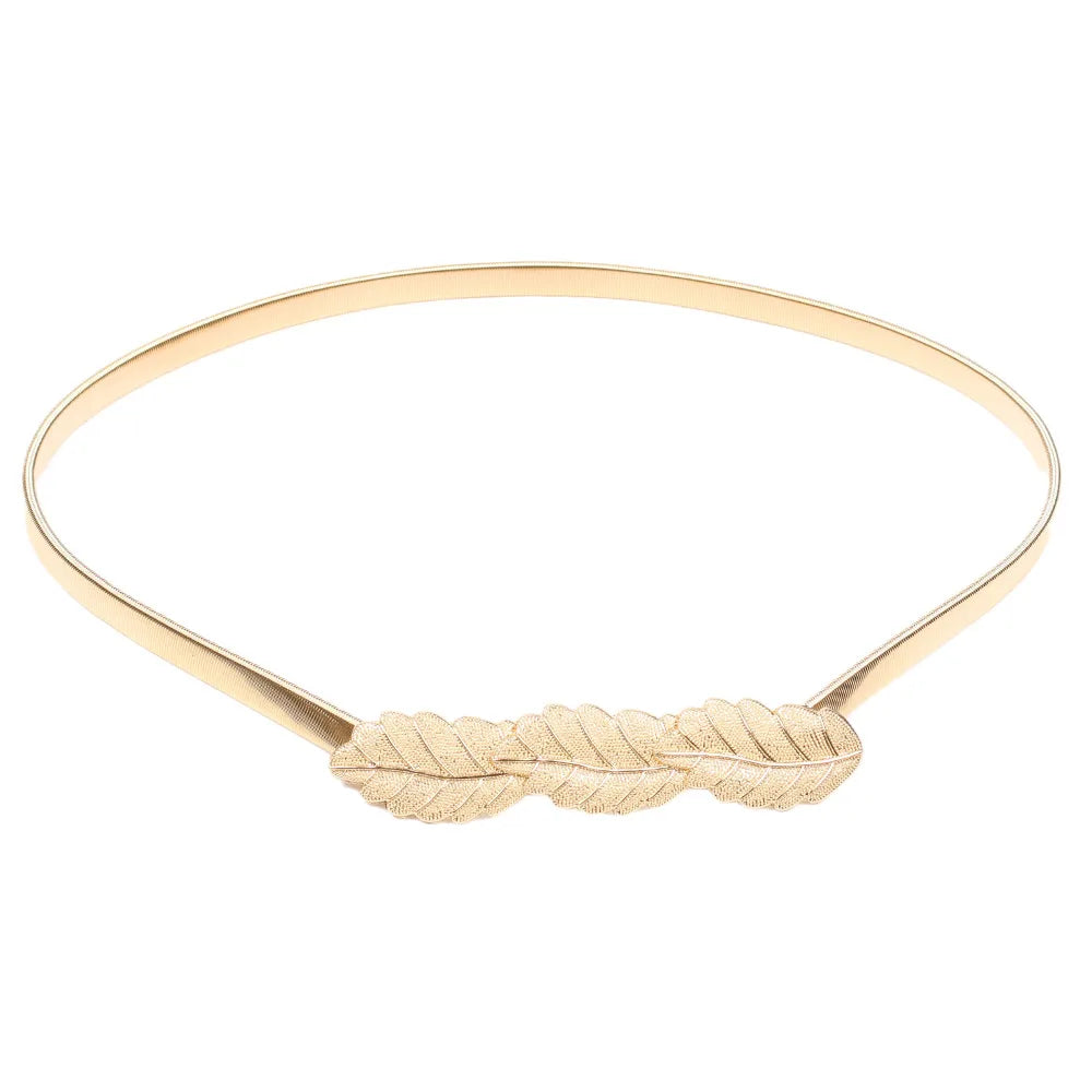 Simple Style Leaf Alloy Iron Women'S Chain Belts