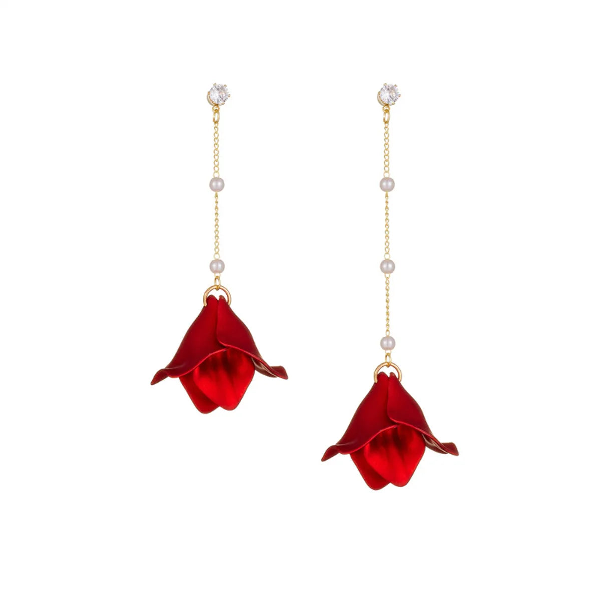 Simple Style Leaf Arylic Patchwork Women'S Drop Earrings