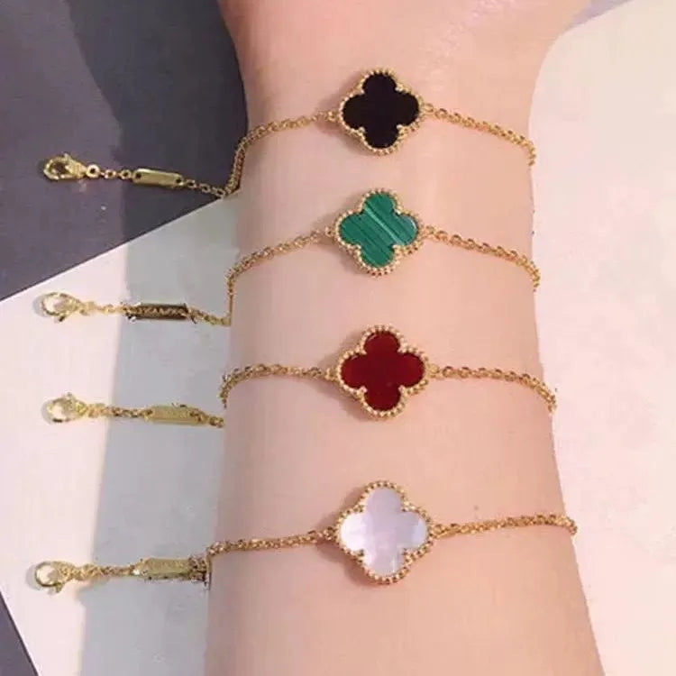 Simple Style Leaf Flower Alloy Wholesale Bracelets