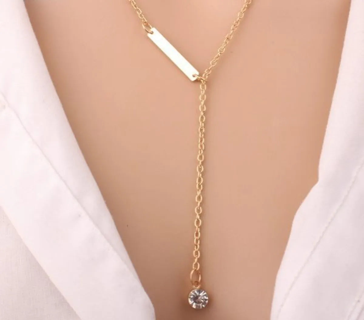 Simple Style Leaf Gold Plated Alloy Wholesale Pendant Necklace