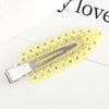 Simple Style Leaf Imitation Pearl Rhinestone Hair Clip 1 Piece