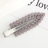 Simple Style Leaf Imitation Pearl Rhinestone Hair Clip 1 Piece