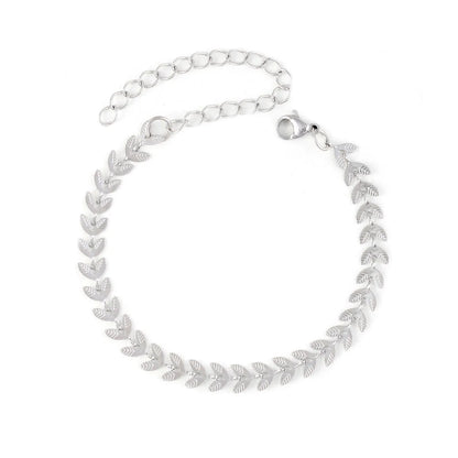 Simple Style Leaf Stainless Steel Bracelets 1 Piece