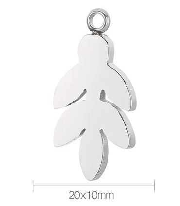 Simple Style Leaf Stainless Steel Jewelry Accessories