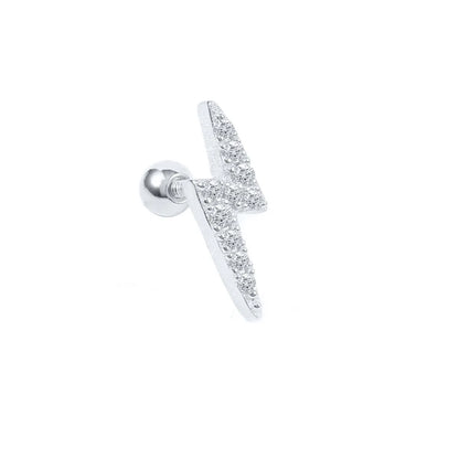 Simple Style Leaf Star Sterling Silver Plating Inlay Zircon Ear Studs 1 Piece