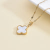 Simple Style Leaf Titanium Steel Inlay Rhinestones Pendant Necklace