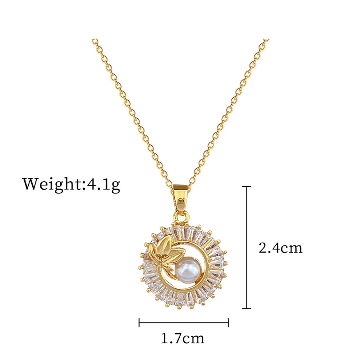 Simple Style Leaves Shell Titanium Steel Copper Plating Inlay Zircon Gold Plated Jewelry Set