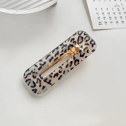 Simple Style Leopard Arylic Hair Clip