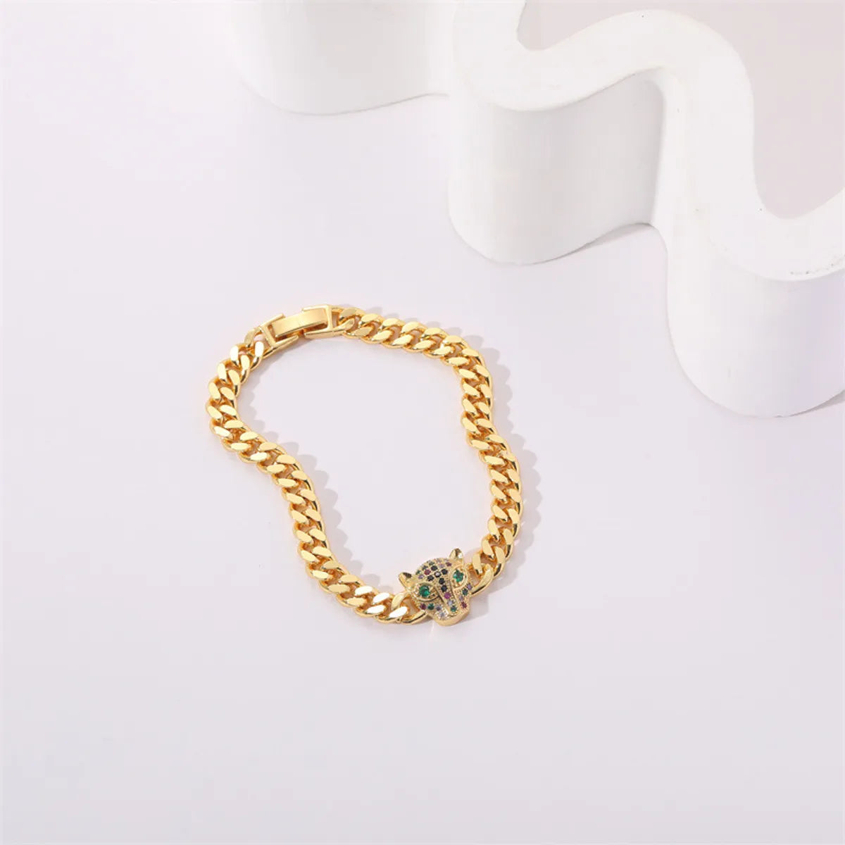 Simple Style Leopard Copper Plating Bracelets 1 Piece