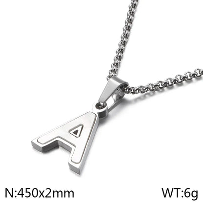 Simple Style Letter 304 Stainless Steel Shell Women'S Pendant Necklace