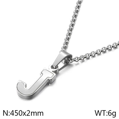 Simple Style Letter 304 Stainless Steel Shell Women'S Pendant Necklace