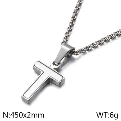 Simple Style Letter 304 Stainless Steel Shell Women'S Pendant Necklace