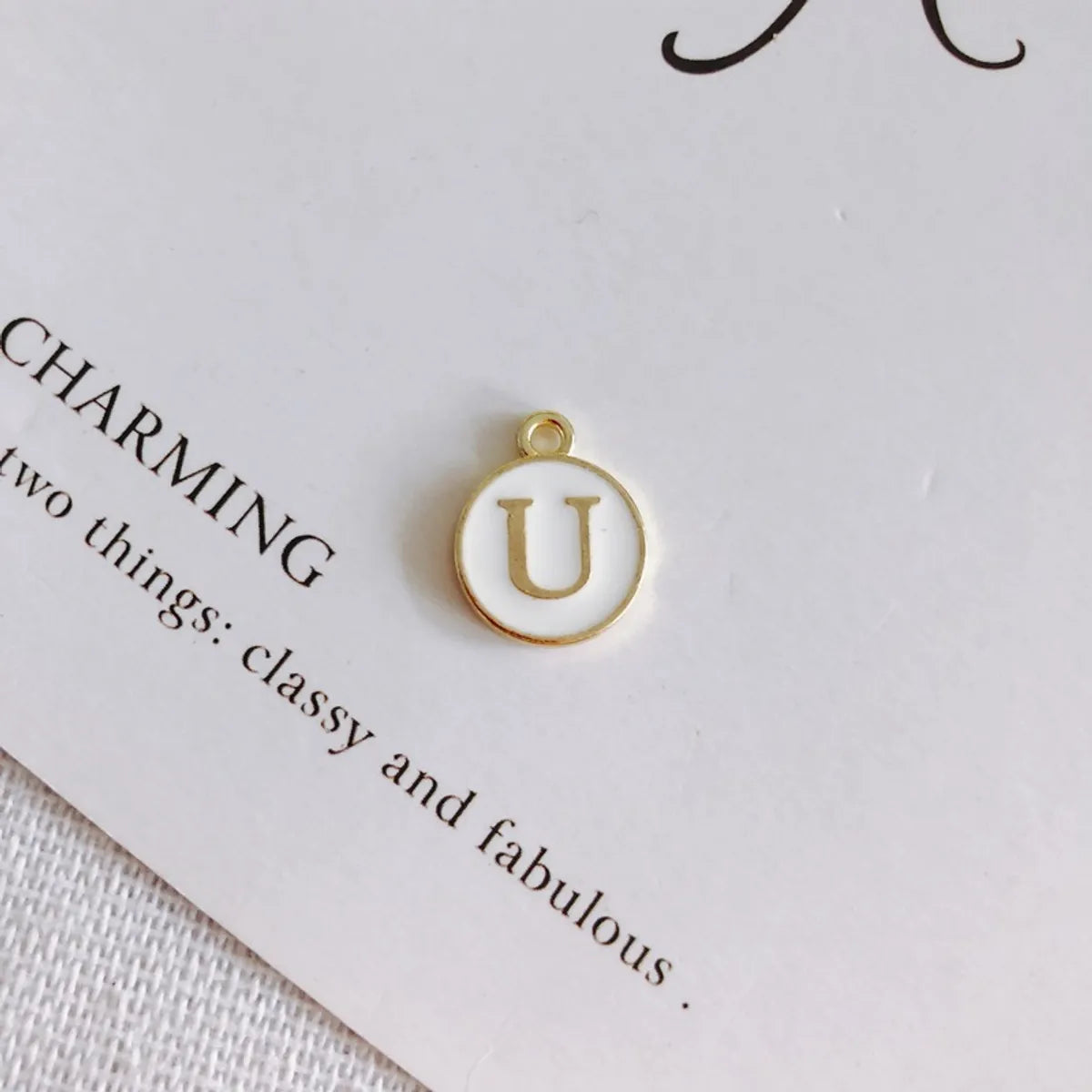 1 Piece 15 * 12 Mm Alloy Letter Polished Pendant