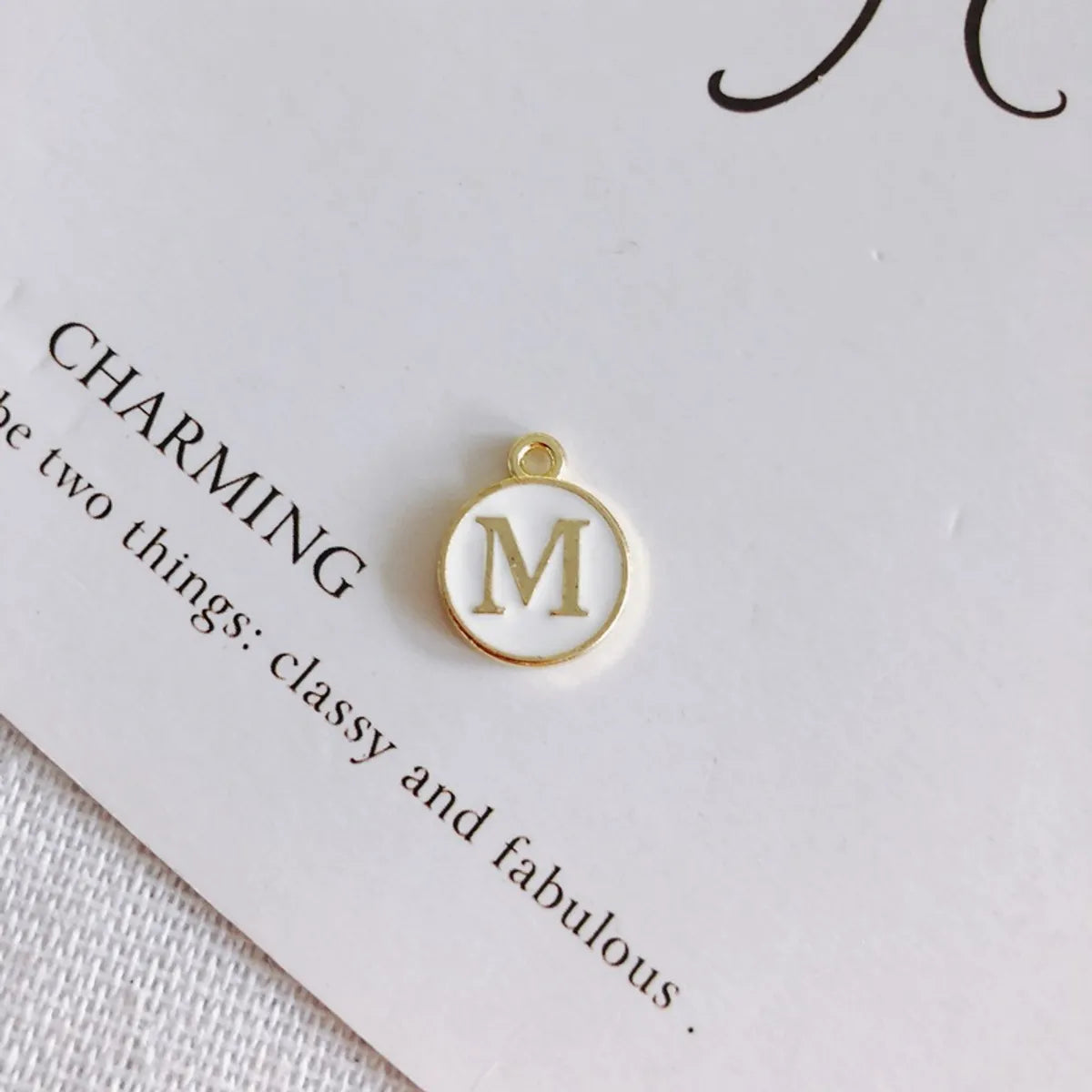 1 Piece 15 * 12 Mm Alloy Letter Polished Pendant