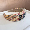 Women'S Simple Style Letter Cloth Braid Hair Band