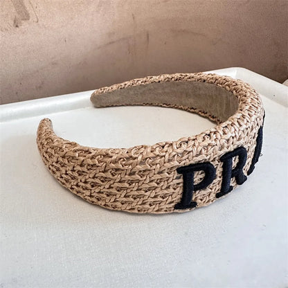 Women'S Simple Style Letter Cloth Braid Hair Band