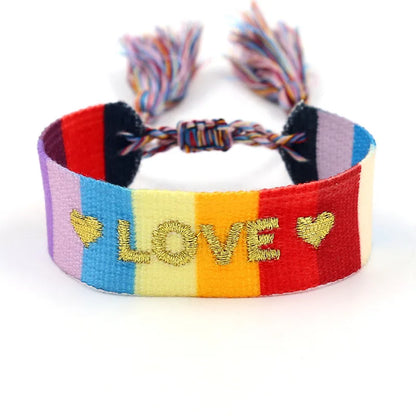 Simple Style Letter Cloth Unisex Bracelets 1 Piece