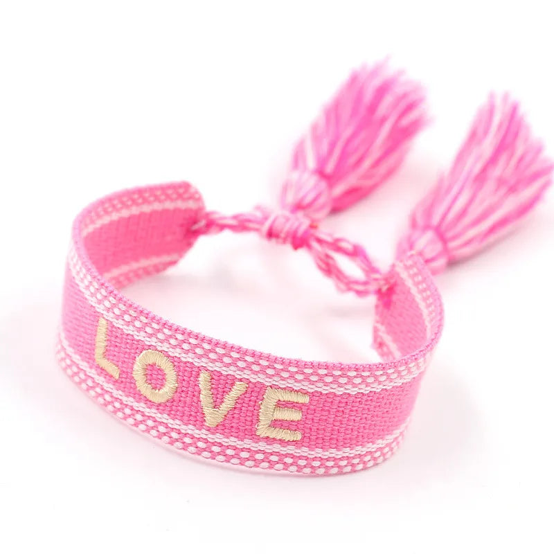 Simple Style Letter Cloth Unisex Bracelets 1 Piece