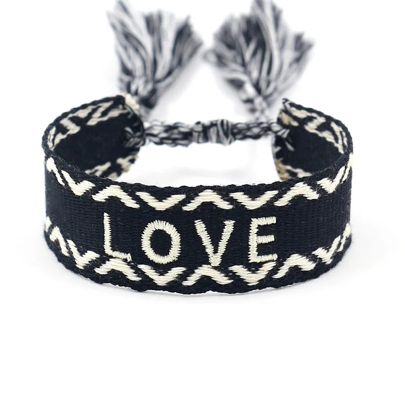 Simple Style Letter Cloth Unisex Bracelets 1 Piece