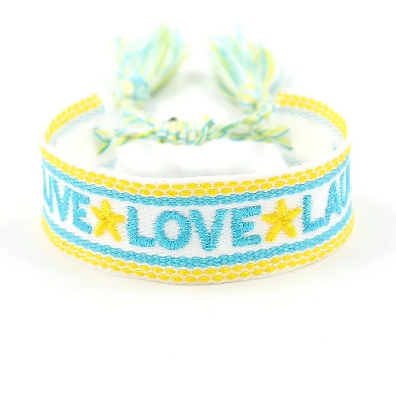 Simple Style Letter Cloth Unisex Bracelets 1 Piece