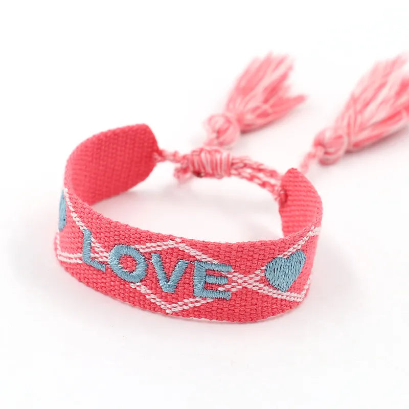 Simple Style Letter Cloth Unisex Bracelets 1 Piece