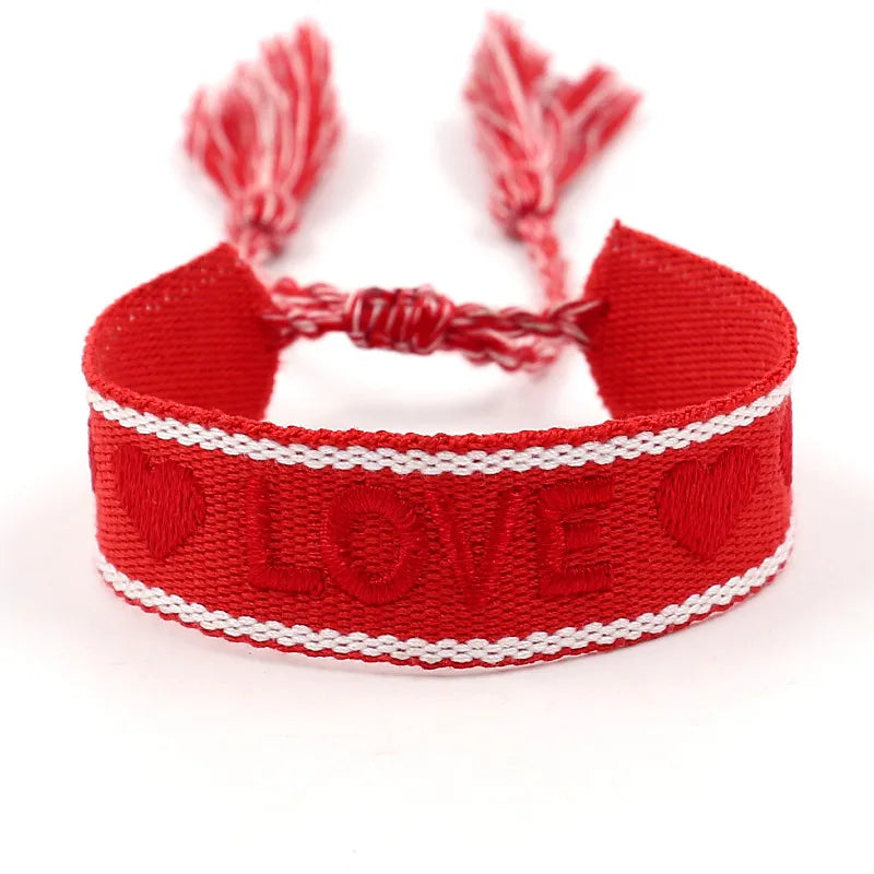 Simple Style Letter Cloth Unisex Bracelets 1 Piece