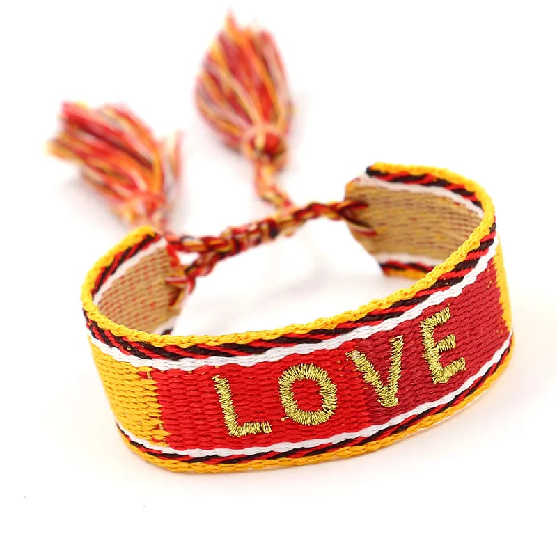 Simple Style Letter Cloth Unisex Bracelets 1 Piece