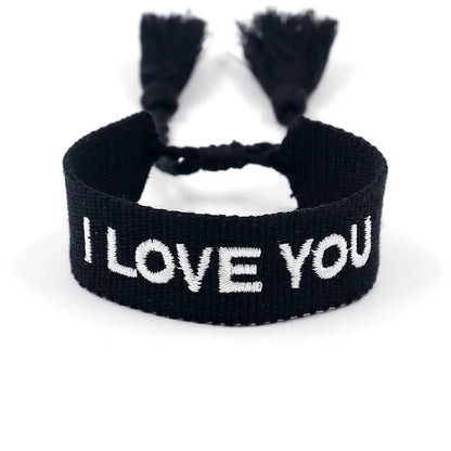 Simple Style Letter Cloth Unisex Bracelets 1 Piece