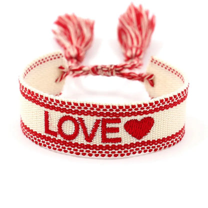 Simple Style Letter Cloth Unisex Bracelets 1 Piece