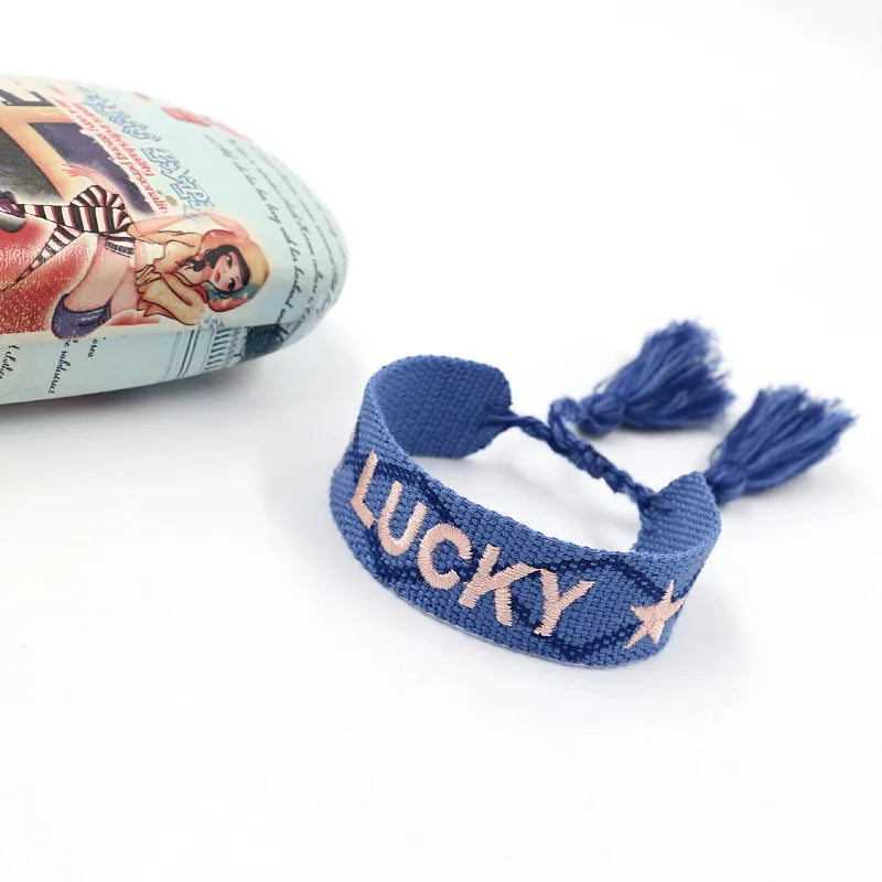 Simple Style Letter Cloth Unisex Bracelets 1 Piece