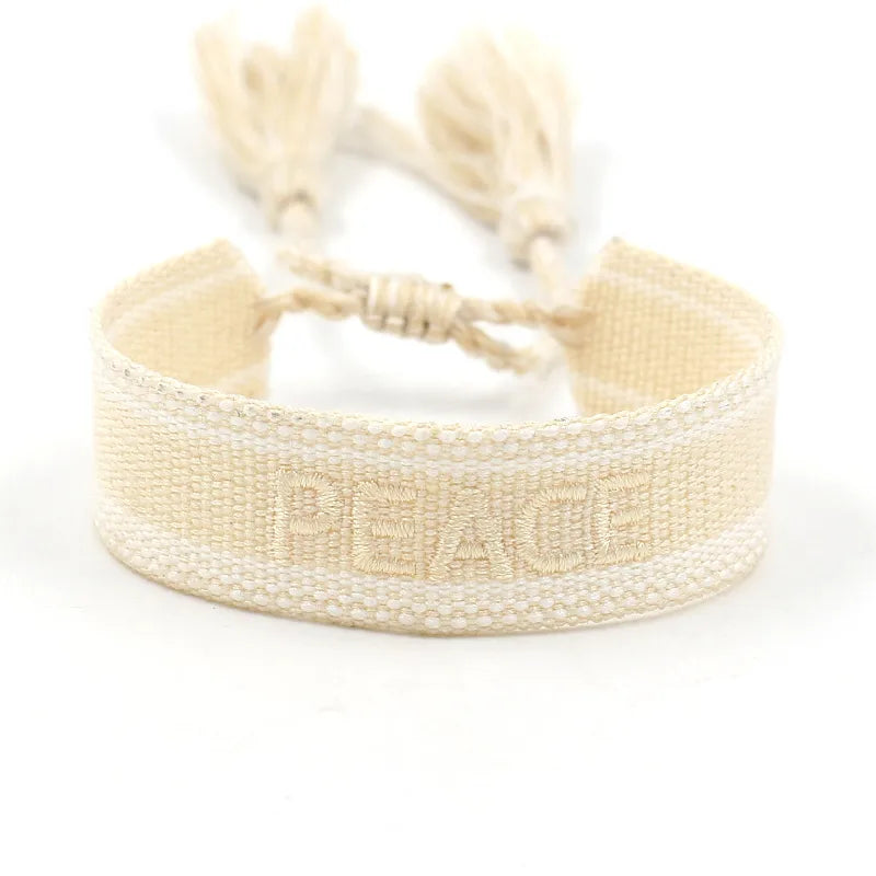 Simple Style Letter Cloth Unisex Bracelets 1 Piece