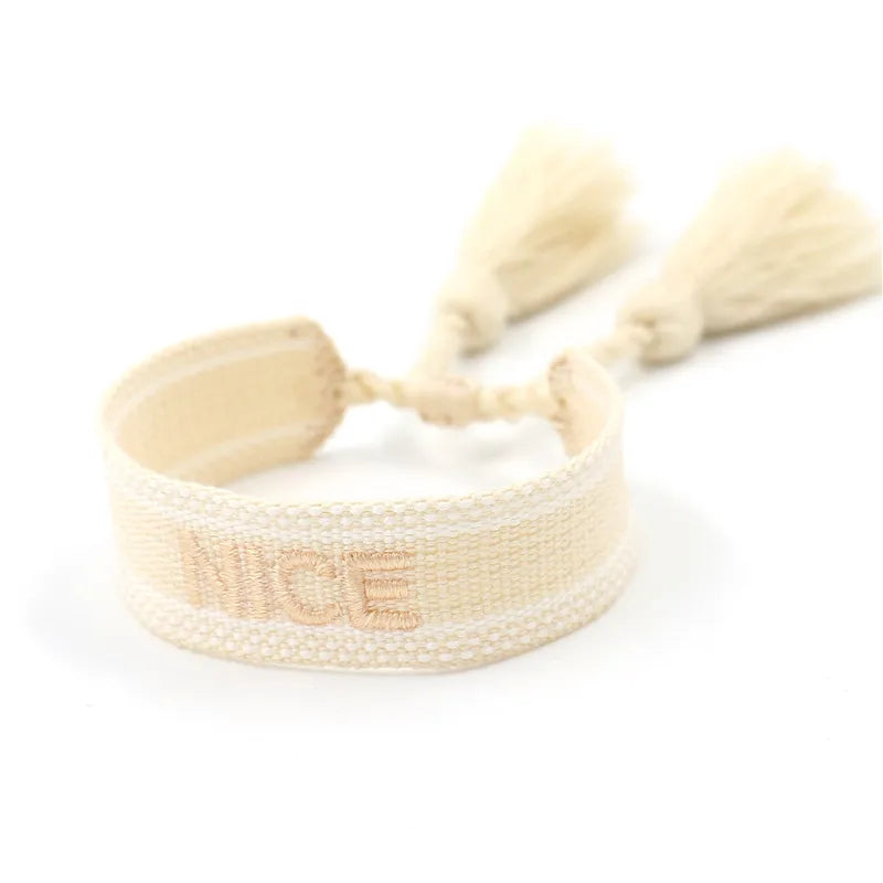 Simple Style Letter Cloth Unisex Bracelets 1 Piece