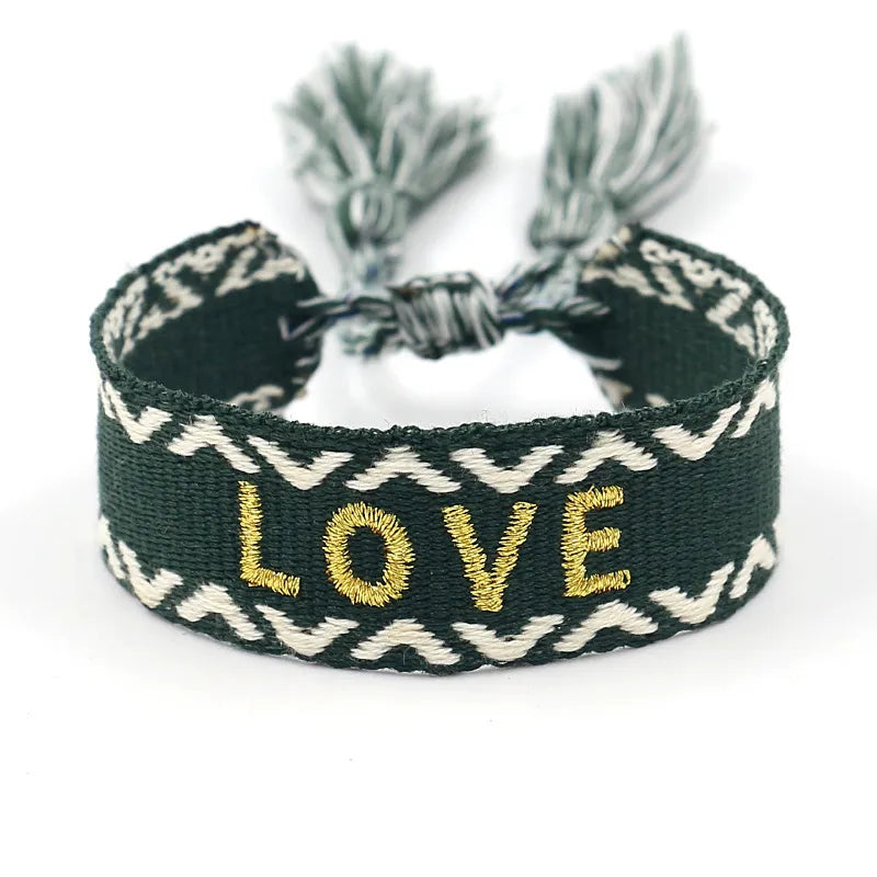 Simple Style Letter Cloth Unisex Bracelets 1 Piece