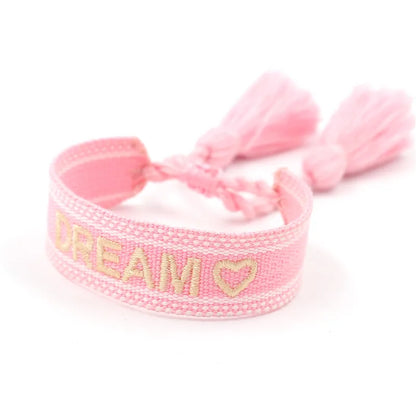 Simple Style Letter Cloth Unisex Bracelets 1 Piece