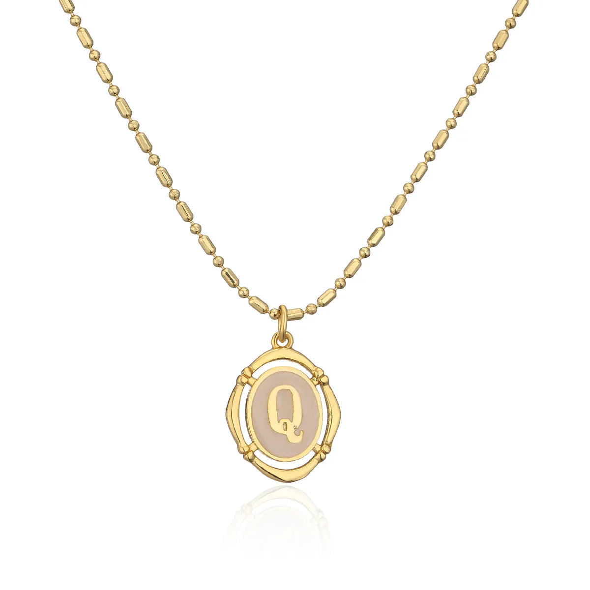 Simple Style Letter Copper Gold Plated Pendant Necklace 1 Piece