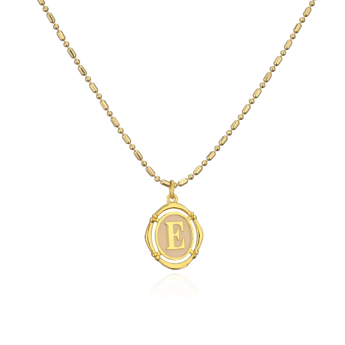 Simple Style Letter Copper Gold Plated Pendant Necklace 1 Piece