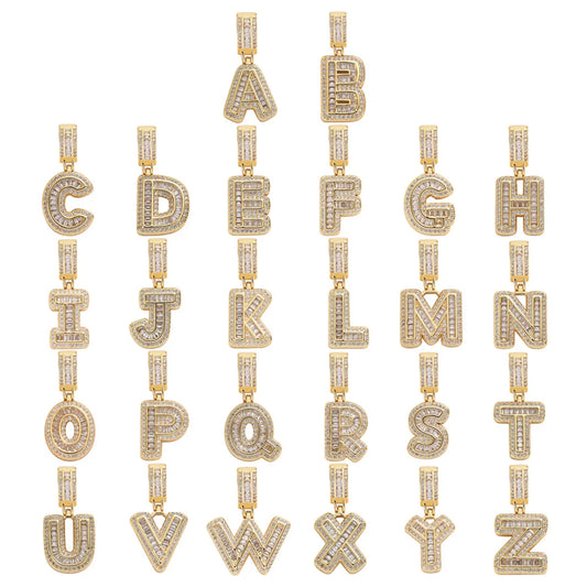 Simple Style Letter Copper Inlay Zircon Pendant Necklace 1 Piece