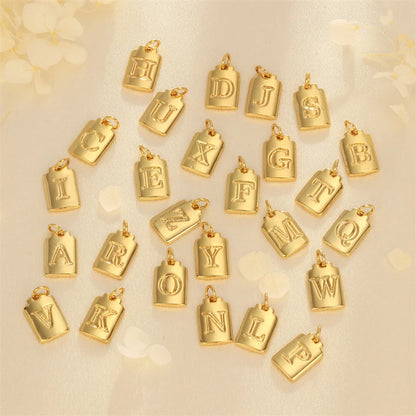 Simple Style Letter Copper Plating 18k Gold Plated Charms