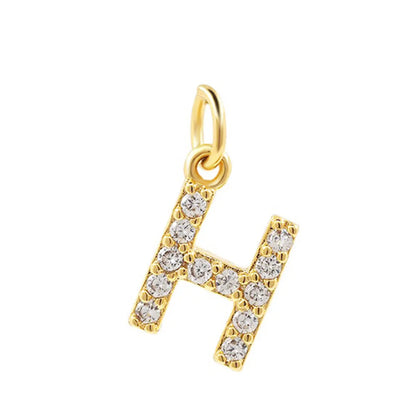 1 Piece Copper Zircon 14K Gold Plated Inlay Polished Pendant Chain