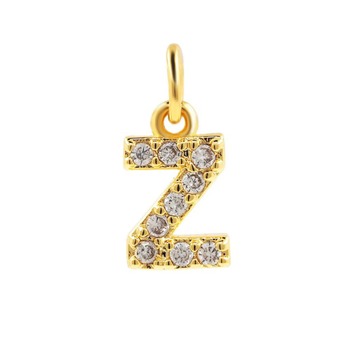 1 Piece Copper Zircon 14K Gold Plated Inlay Polished Pendant Chain