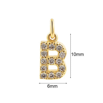 1 Piece Copper Zircon 14K Gold Plated Inlay Polished Pendant Chain