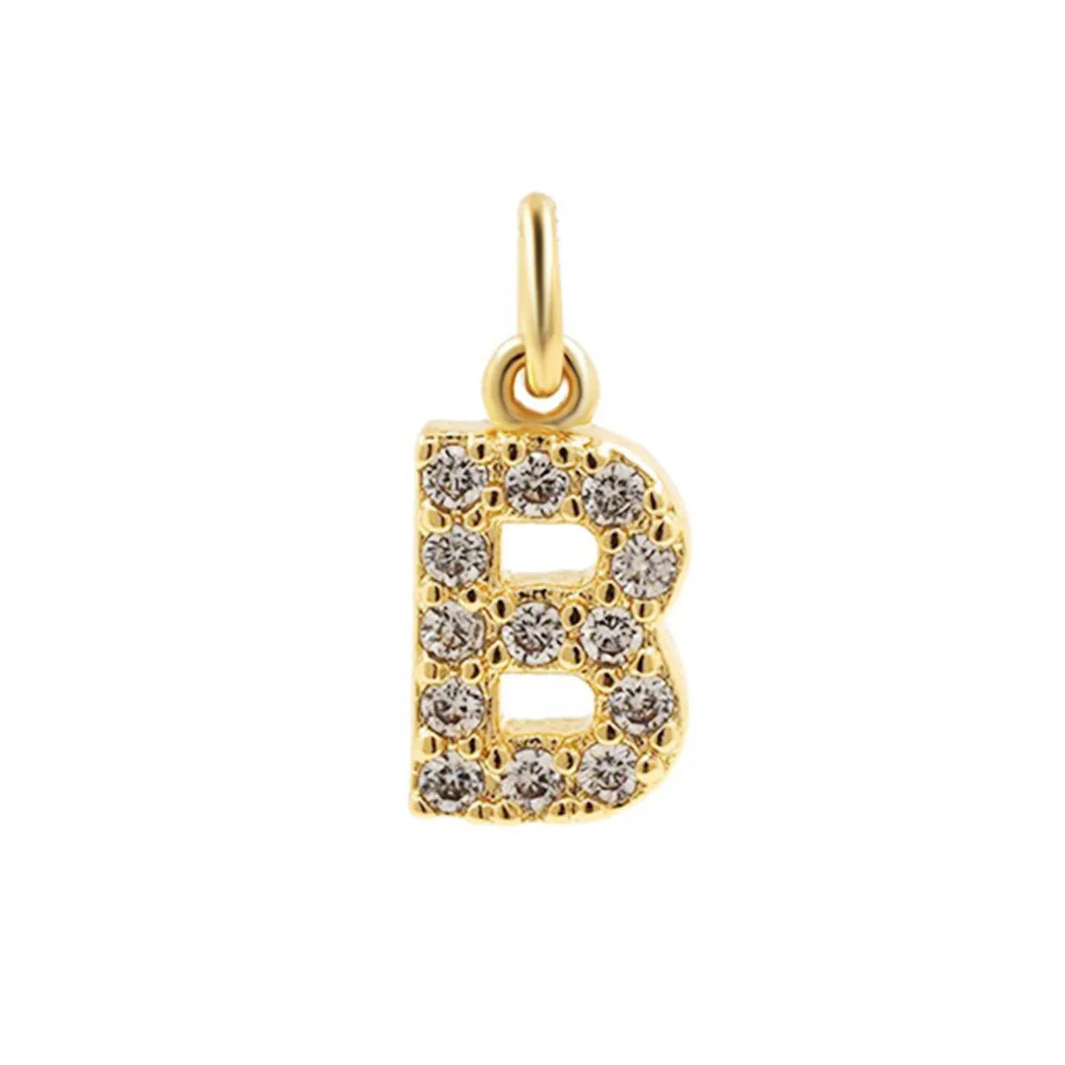 1 Piece Copper Zircon 14K Gold Plated Inlay Polished Pendant Chain