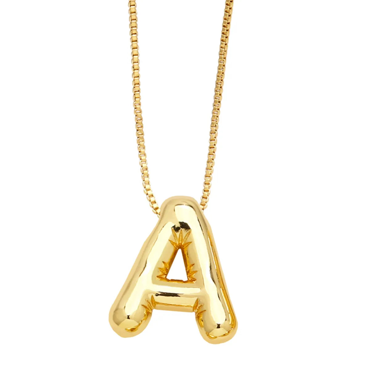 Simple Style Letter Copper Plating Pendant Necklace