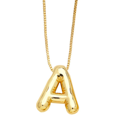 Simple Style Letter Copper Plating Pendant Necklace