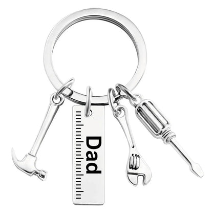 Simple Style Letter Hammer Metal Men'S Bag Pendant Keychain