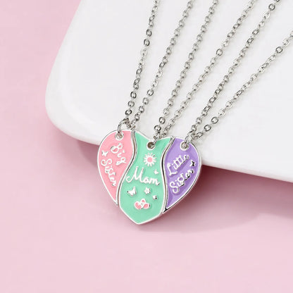 Simple Style Letter Heart Shape Alloy Enamel Unisex Pendant Necklace