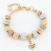 Simple Style Letter Heart Shape Diamond Alloy Wholesale Bracelets