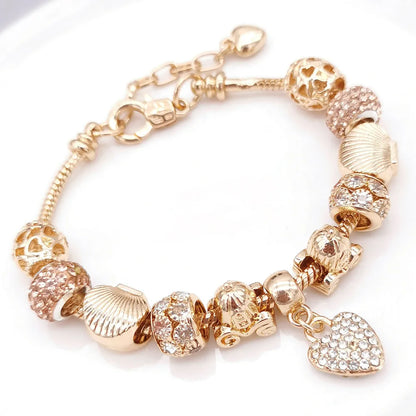 Simple Style Letter Heart Shape Diamond Alloy Wholesale Bracelets