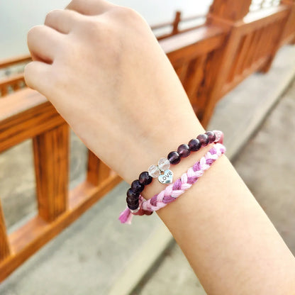 Simple Style Letter Heart Shape Natural Stone Cotton Wholesale Bracelets