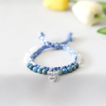 Simple Style Letter Heart Shape Natural Stone Cotton Wholesale Bracelets